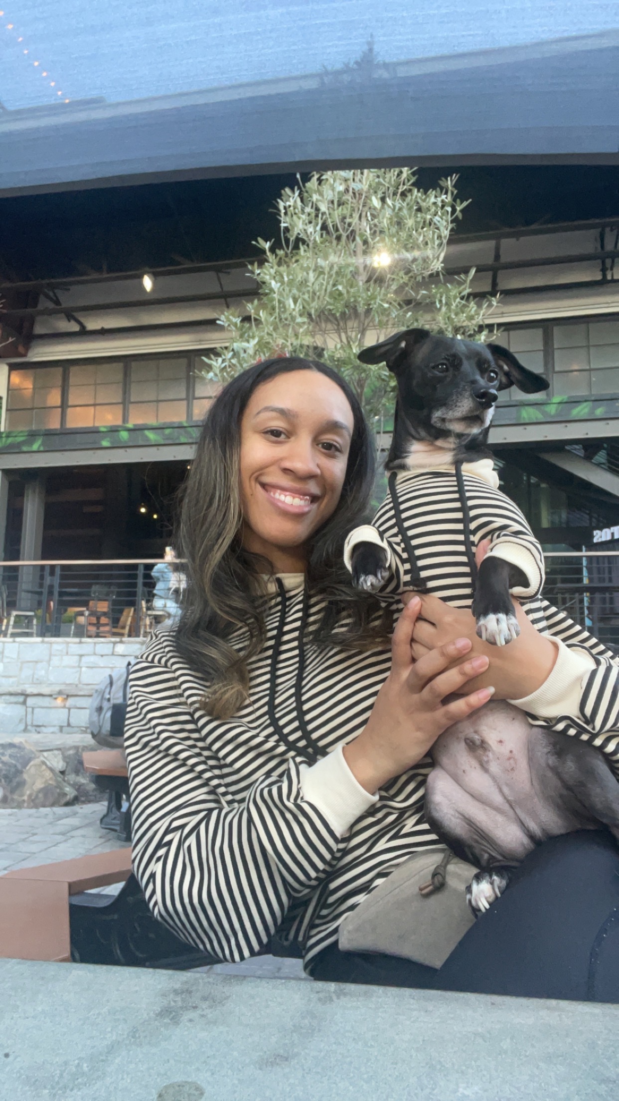 Photo of Jada and her dog Panko.